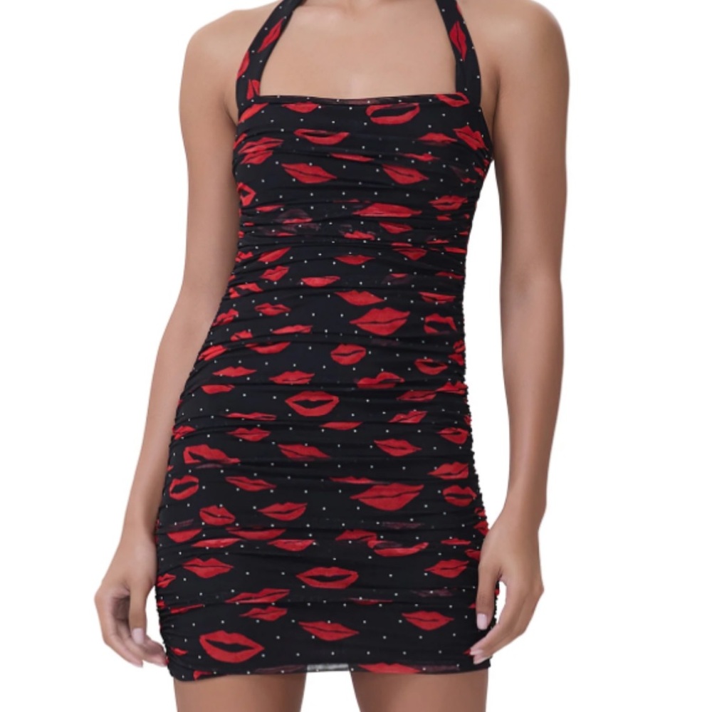 AFRM Black and Red Mini Dress